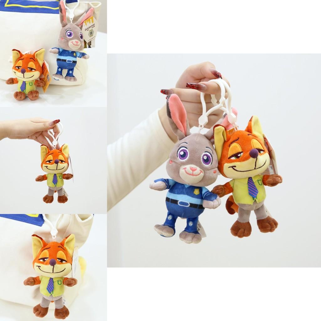 Zootopia Plush Keychain With Nick And Judy For Bag And Gift