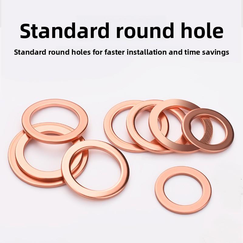 Boxed 111PCS Copper Flat Washers Sealing Ring Gasket O Ring Kit M1 M6 M8 M11 M11 M11 Oil Seal Set Assortment