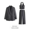 Kaslead New Arrival Women's Fashion Style Fashion Suit Outwear V Neck Vest Casual Pants Suit