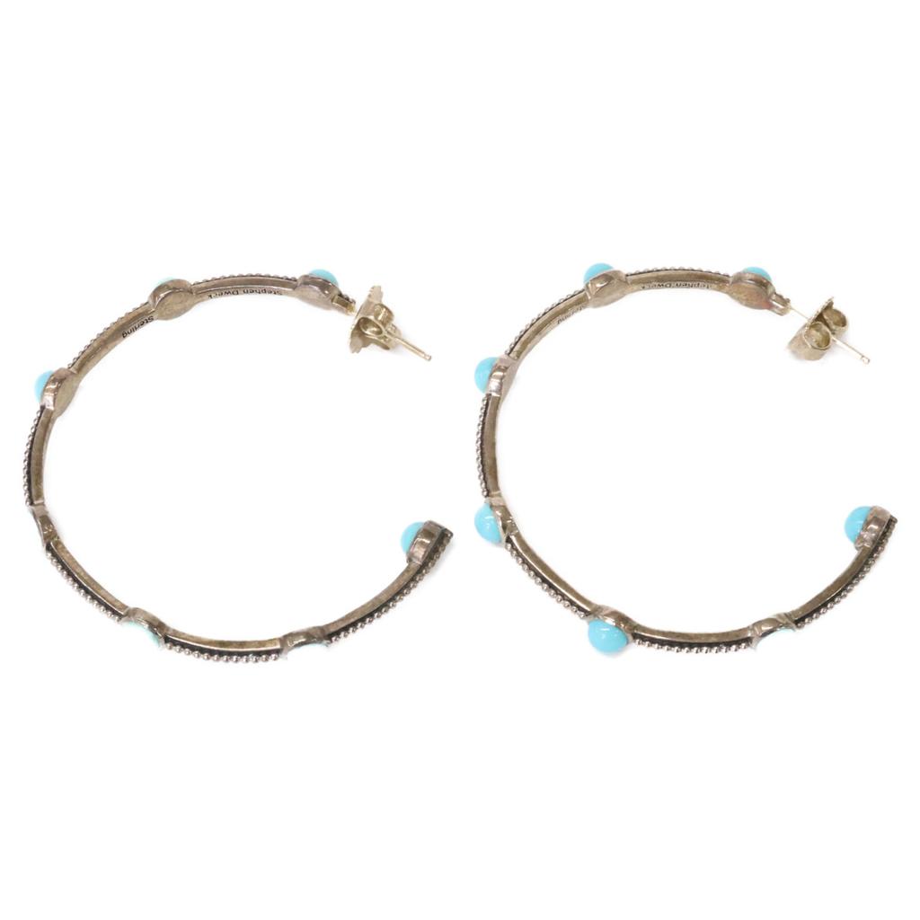 STEPHEN DWECK Sterling turquoise hoops earring Silver / BlueUsed