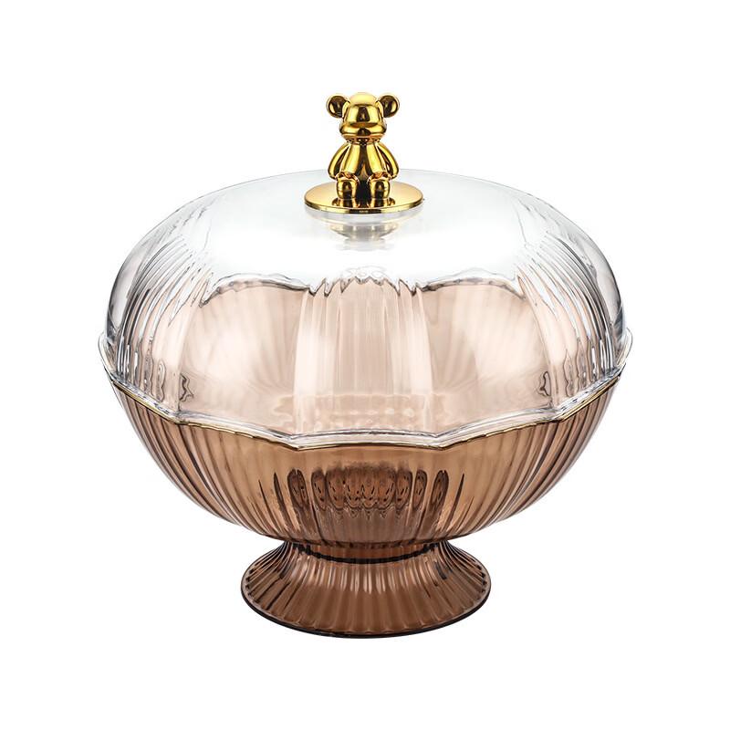 ZISIZ Luxury Desktop Fruit Bowl with Lid