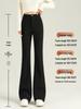 Women’s Winter 2026 High-Waist Micro-Flared Black Pants with Velvet Lining