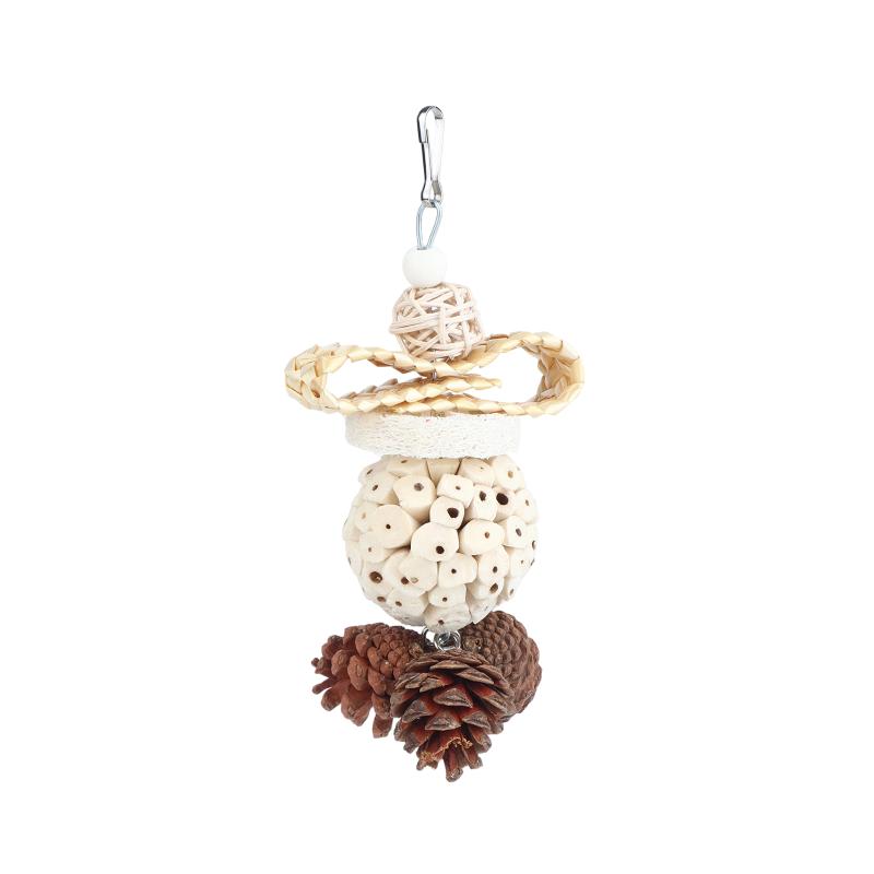 Funny Parrot Tongcao Ball Bird Chewing Toy Bird Supplies Parrot Relief Decompression Puzzle Toy Rattan Ball Molar Bite Toys