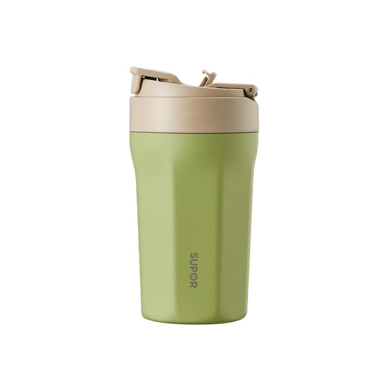 Supor Ceramic Insulated Straw Water Bottle 450mL