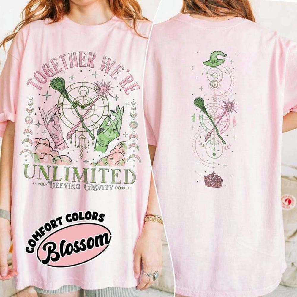 Defy Gravity Broomstick Magic Wand Tee Wicked Together Were Unlimited Comfort Shirts Wizard Movie Fan Tee Y2K Top Streetwear