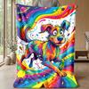 Puppy in Pool Float Theme blanket Lightweight Warm Flannel Blanket Decorative Throw Blanket for Home Decoration