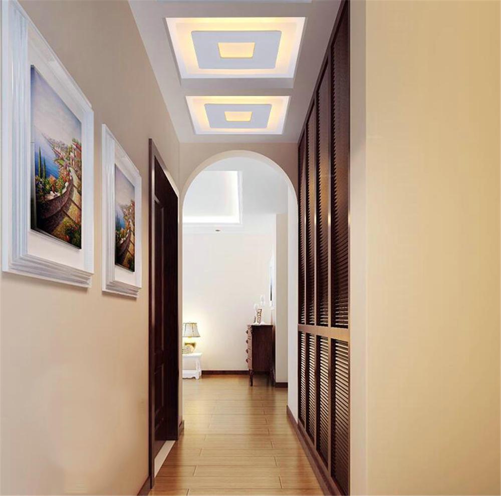 Plafoniera de interior cu LED de 18W Lampă pătrată din aluminiu acrilic Lampă modernă pentru dormitor pentru camera de zi Plafoniera pentru culoar