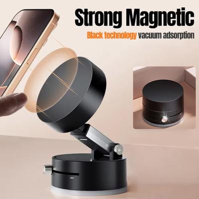 Adjustable Vacuum Suction Cup Magnetic Phone Holder Lazy Multi-functional Foldable Storage Holder Phone Holder for iPhone