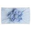 New children's headband, baby soft solid color flower nylon headscarf, thin breathable baby hair accessories