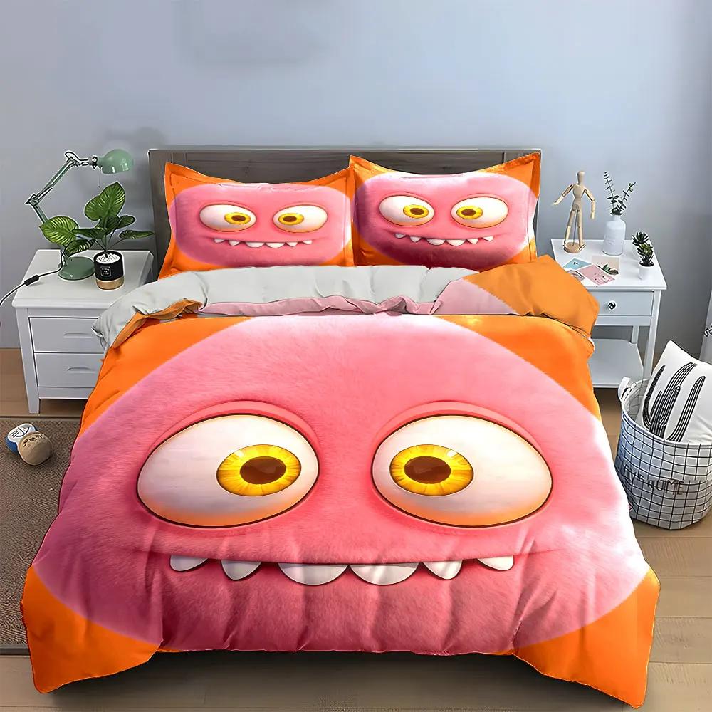 "Cartoon Plush Decorations Set" Soft Comfortable Duvet Cover Bedding Set Included 1*Duvet Cover & 2*Pillowcases gift