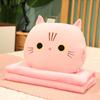 30X30Cm Down Cotton Plush Cat Pillow Stuffed Ultra Soft Cartoon Animal Round Hands Burner Back Support Plushie Gift