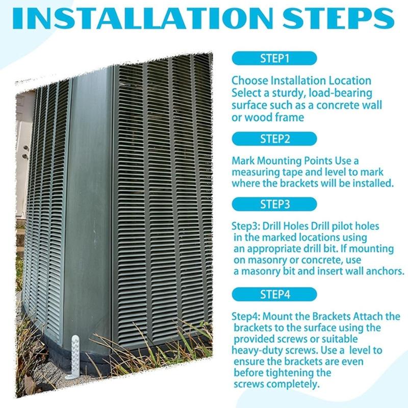 4pcs Zincs Alloys Brackets Corrosions Resistant Brackets with Prestoring Drilled Holes for Secure Installation