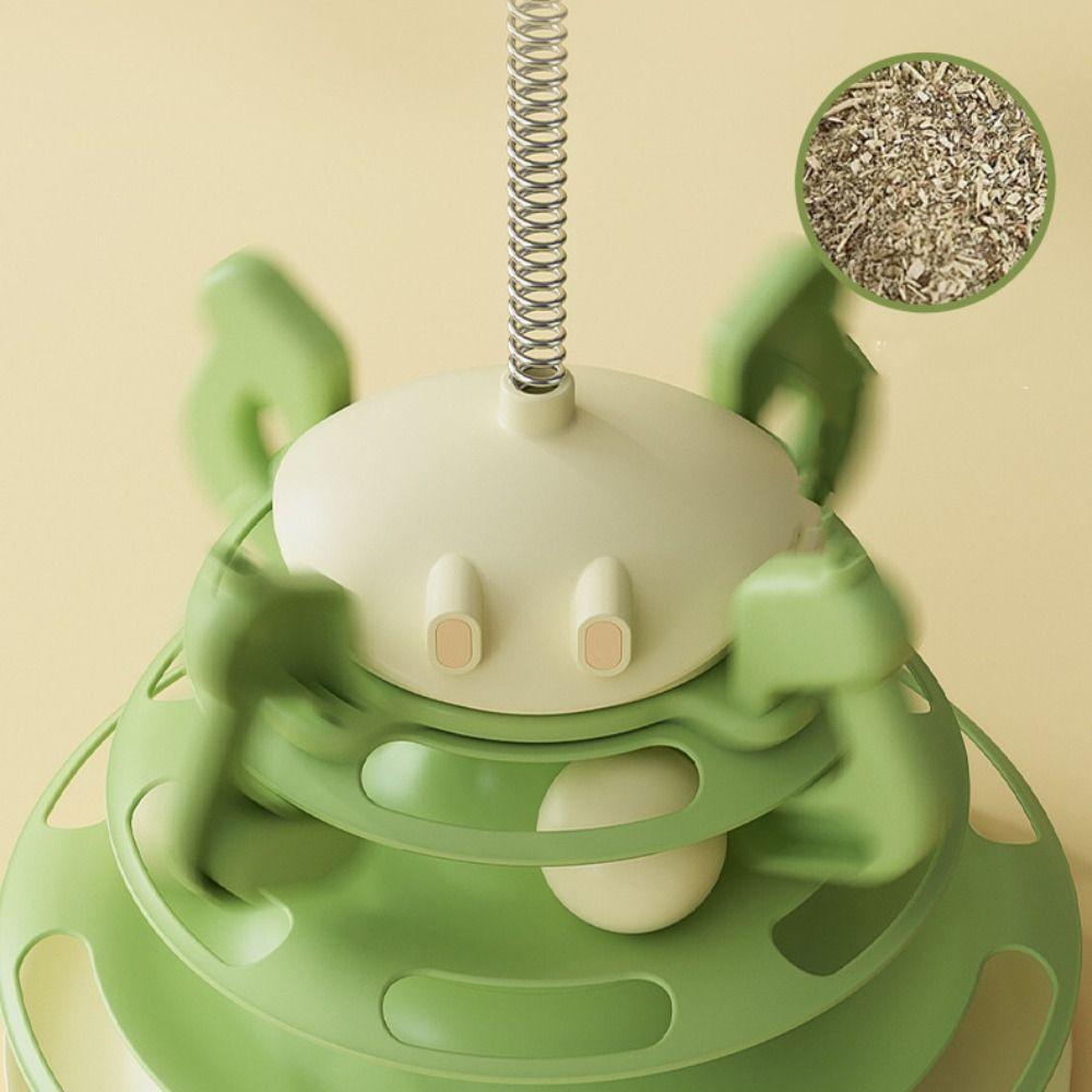 Detachable Cat Ball Track Toy Rotating Pet Puzzle Training Toy Cat Turntable Toy  Multi-Cat