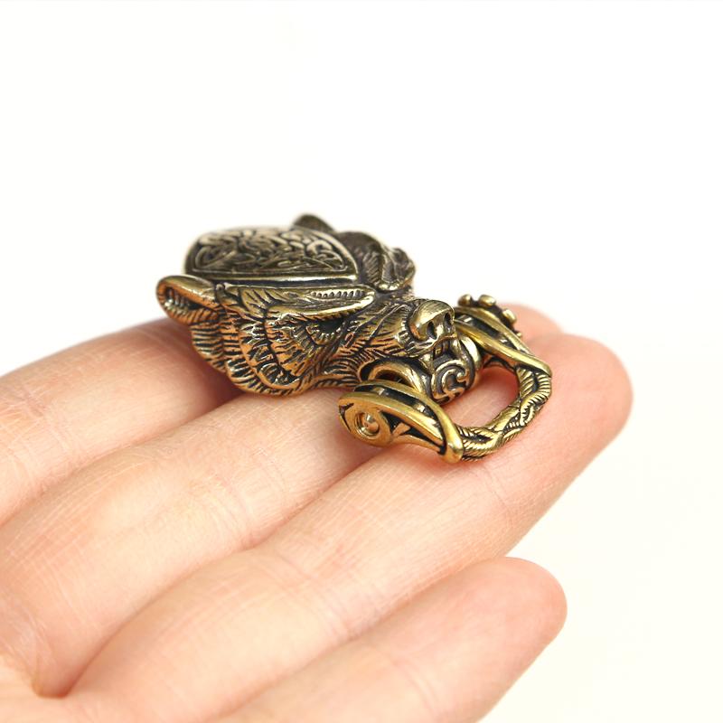 Bear Head Brass Buckle EDC Outdoor DIY Woven Paracord Survival Bracelets Supplies Accessories Retro Umbrella Rope Lanyard Beads