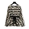 Sweatshirt for Women Oversize Striped Print Loose Round Neck Casual Pullover Long Sleeve Top Sweatshirt
