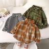 2023 Stylish Children's Plaid Long-Sleeve Shirt for Boys & Girls