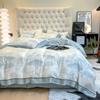 New Style High Quality Silk Washed Bed Quilt Cover 4Pcs Set for Queen Size Universal for All Seasons Bedding Set Duvet Cover Set