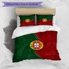 Portugal Football Printed Bedding 3 Piece Set Cozy Breathable Bed Cover Set As Housewarming Holiday Gift