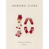 Room Socks Insbobo Autumn and Winter Festive Red Socks