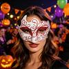 Men Half Face Mask with Elastic Band Vintage Glitter Half Face Guard Eye Mask Halloween Costume Masquerade Party Stage Performance Accessories