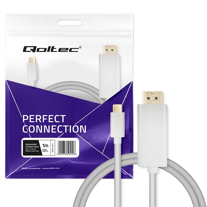 Qoltec Wall Charger 12W | 5V | 2.4A | USB + USB Type-C Cable