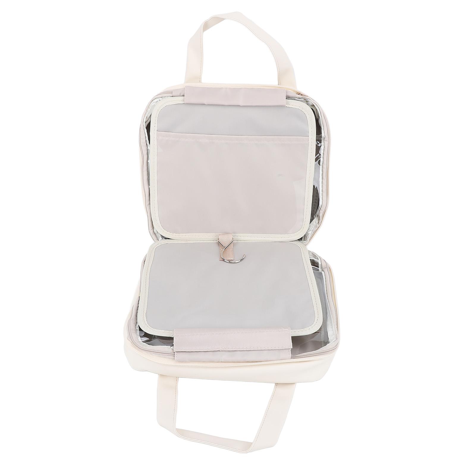 

Подвесной крючок Дорожный органайзер для макияжа Косметичка с зеркалом во весь экран Портативный дорожный макияж белый