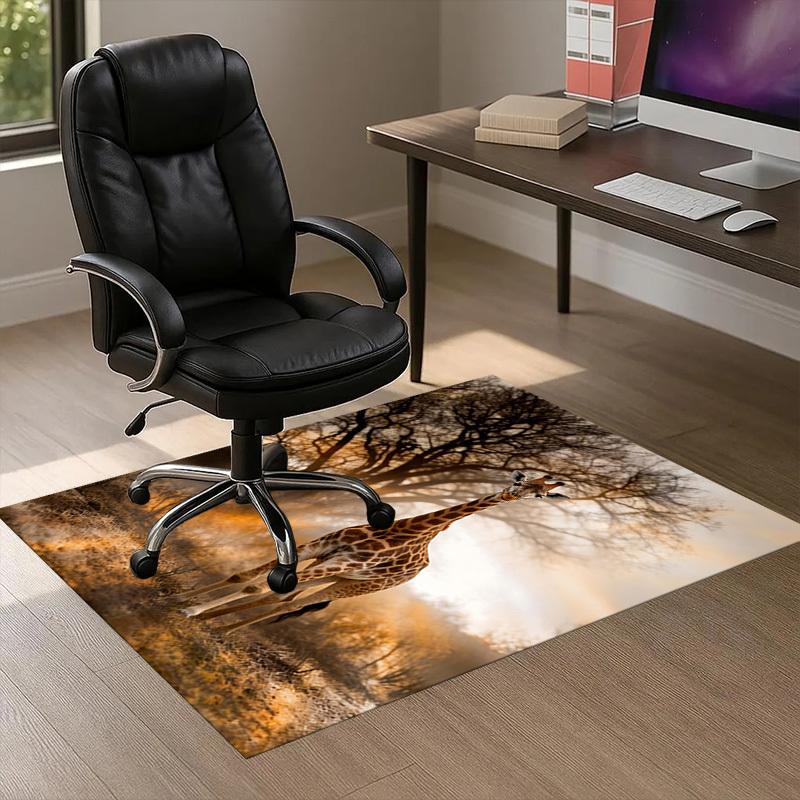 Giraffe Savannah Pattern Area Rug, Office Carpet Indoor Outdoor Entrance Doormat, Non-Slip Soft And Comfortable, Living Room, c122038