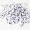 100Pcs Square Acrylic Letter Beads Random Mixed Alphabet Loose Beads For Diy Children'S Jewelry Making Crafts 6X6Mm