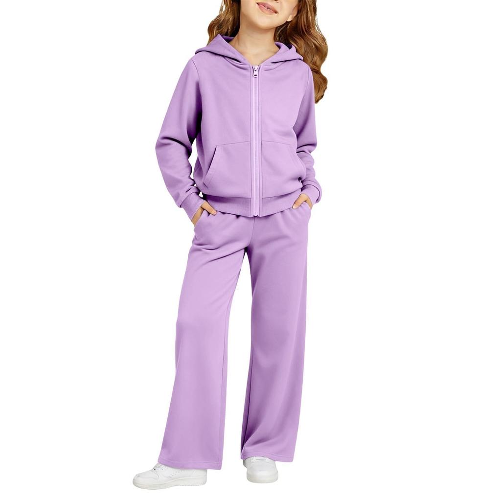 Kids Boys and Girls Hoodie Sweatshirt Set with Pants for Casual Sportswear
