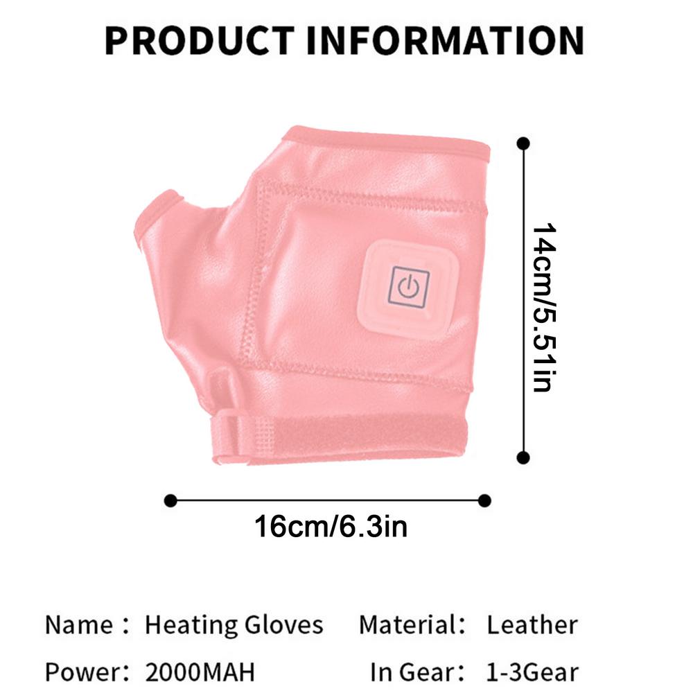 2000mah Rechargeable Electric Heating Gloves Winter Half Finge Hand Warmer Motorcycle Cycling Mittens Heated Gloves For Skiing