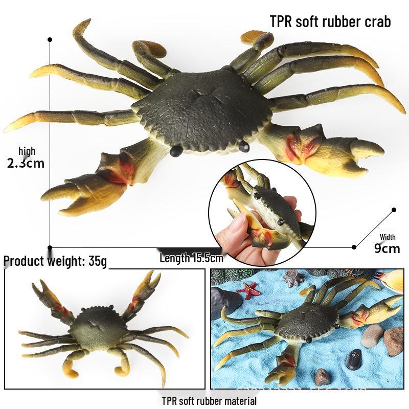 Soft Rubber Marine Animal Stress Relief Toys: Pufferfish, Octopus, Crab, Dunkleosteus Squeeze Models