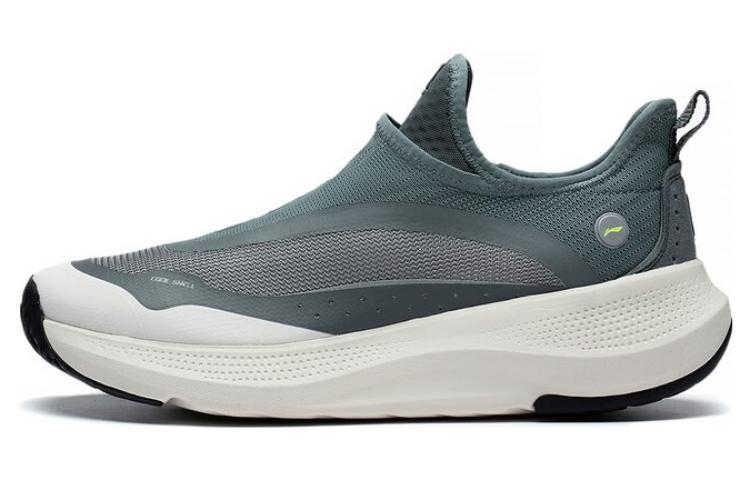 Li Ning Soft Go Comfortable Slip Resistant, Abrasion Resistant, Breathable Low top Sports Casual Shoes Men s Gray Blue AGLT105-4 43.5