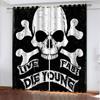 Curtain Skull Series 3D Digital Printing High Density Blackout Curtain