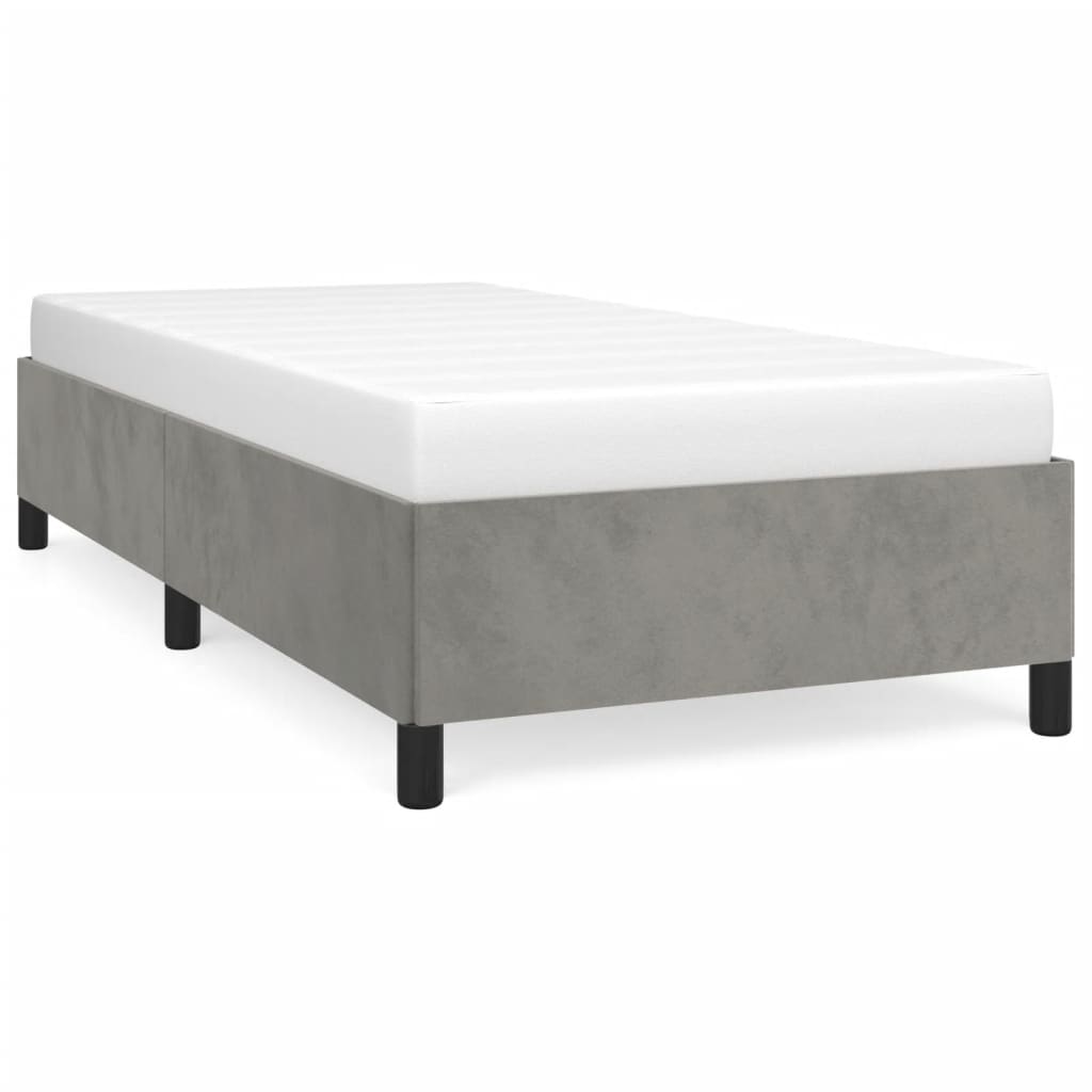 vidaXL Bettgestell ohne Matratze Hellgrau 80x200 cm Samt