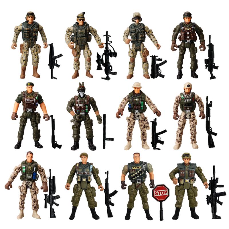 4inch Army Men Special Forces Soldiers Fireman Action Figures Playset Military Modle Toys For Kid Boy Christmas Lovely Gifts