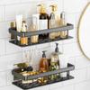 2Pcs Waterproof Bathroom Storage Rack Rustproof Thicken Wall-Mounted Shelf Rack Large Capacity Easy Install Cosmetic Storage Box