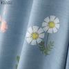 ZANZEA Women Casual Elastic Waist Loose Floral Print Pants