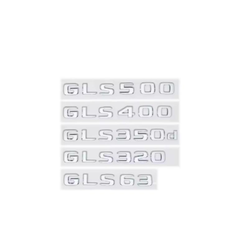 ABS Car Trunk Letters Logo Emblem Badge Decals Sticker For Mercedes Benz GLS Class GLS400 GLS500 GLS550 GLS450 GLS350 X166 X167 RX7