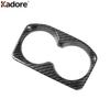 For Peugeot 3008 5008 GT 2016-   Carbon Fiber Car Console Water Cup Holder Frame Cover Trim Interior Accessories