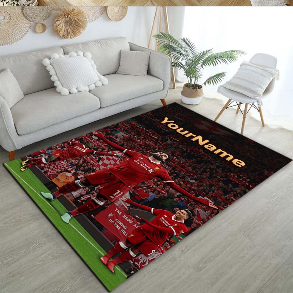 Liverpool Customize Text Floor Mat Perfect for Study room Living Rooms Game Room Dormitory Antislip Carpet Office home decor Birthday/Christmas Gift