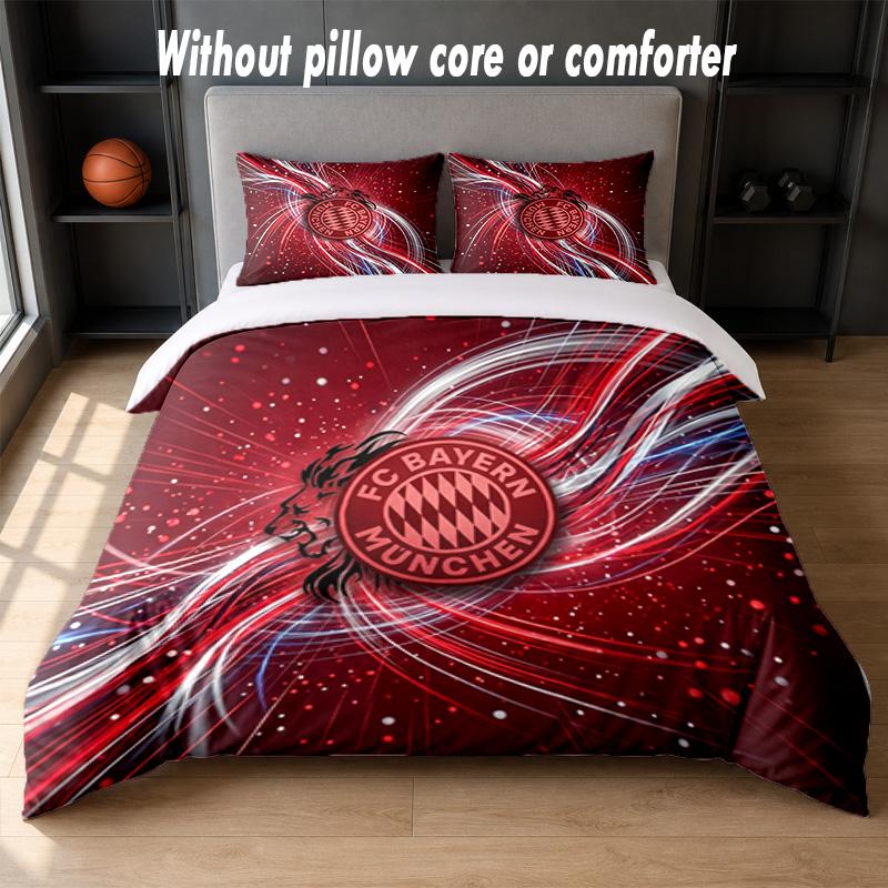 Set Biancheria da Letto Design Bayern Monaco 1 Copripiumino + 2 Federe Morbido Traspirante Biancheria da Letto per la Casa