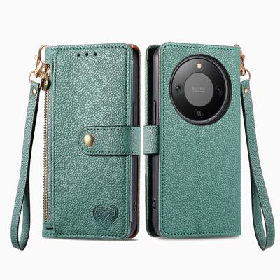 For Honor X9d 5G/Honor X70 5G/Honor Magic8 Lite 5G Case RFID Blocking Zipper Pocket Leather Wallet Phone Cover with Strap