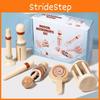 Baby Music Instrument Set With Wooden Rattles And Wind Chimes For Early Education