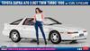 Hasegawa Toyota Supra A70 Twin Turbo 1990 Figure Plastic Model SP614 1/24 2.0GT w/Girls (Car)