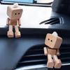 Car Shaking Wooden Robot Air Outlet Clip Figurine Decoration Ornaments Leg-swinging Men Cute Wood Man Car Good Creative Gifts