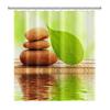 Tenda Doccia Meditazione Giapponese Zen Spa Loto Pietre di Basalto Olio Essenziale Candele Profumate Bambù Acqua Arredamento Casa Set Impermeabile