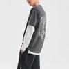 Li Ning X Disney T Shirts Unisex Black Pine Gray Crew Neck Moderate Straight Fit AHSR546-2
