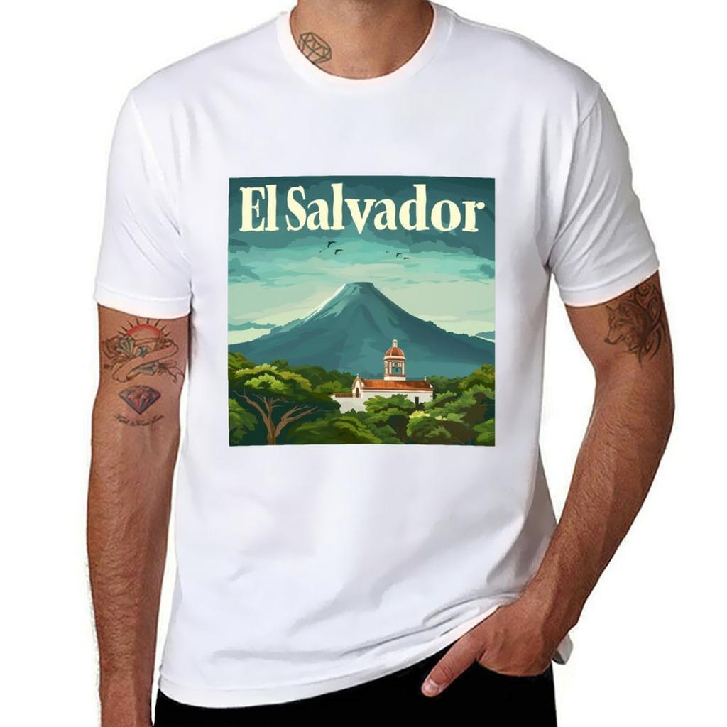 El Salvador Minimalistic Artwork Tshirt Casual Street Style Short Sleeve Tee