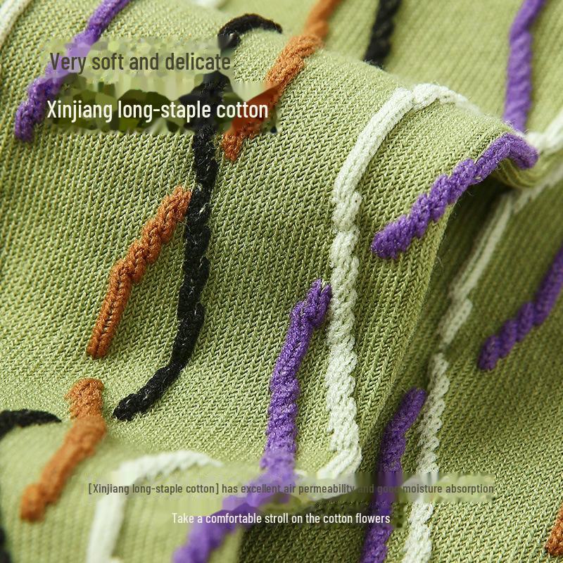 Renaissance Women's Vertical Stripe Lace Socks - Summer/Autumn Trend