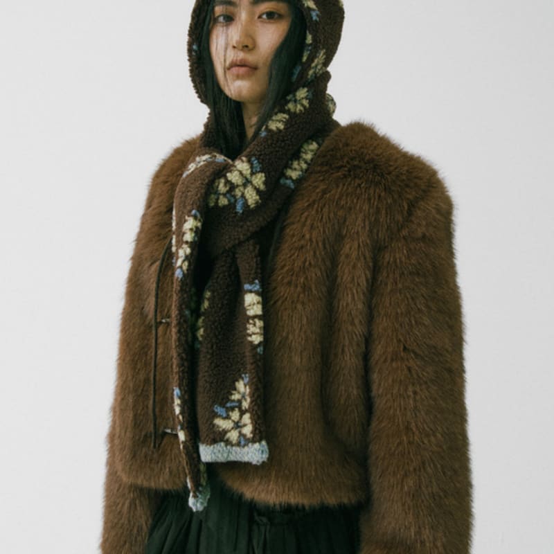 HOKUSPOKUS Sweet Fleece Muffler_Brown